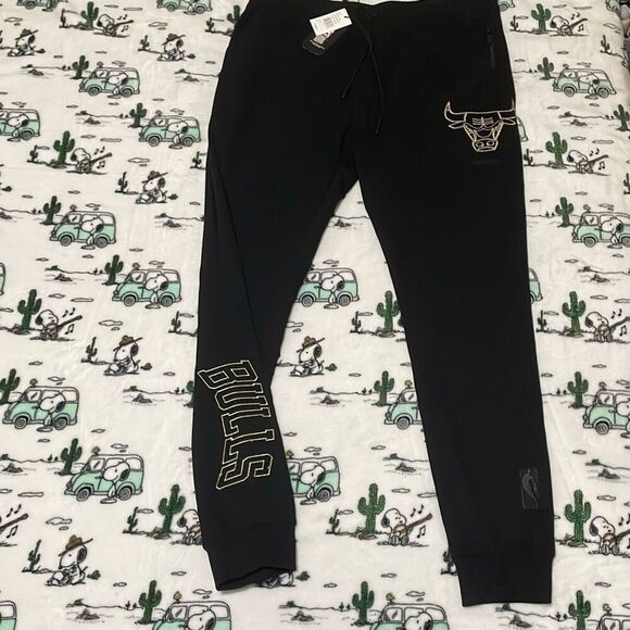 New men’s Chicago bulls pro standard NBA official black jogger pants size 2XL - Picture 1 of 16
